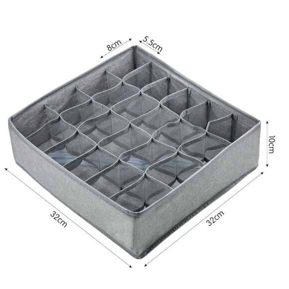 Gray Fabric Drawer Organizer - Picture 5 of 11